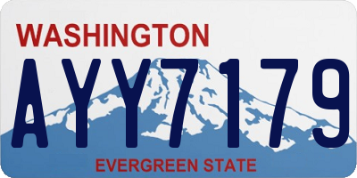 WA license plate AYY7179