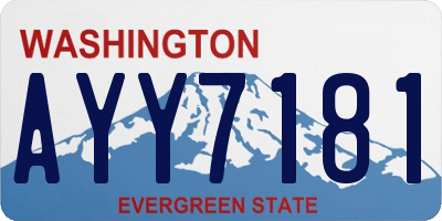 WA license plate AYY7181