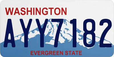 WA license plate AYY7182