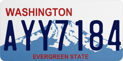 WA license plate AYY7184