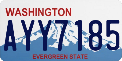 WA license plate AYY7185