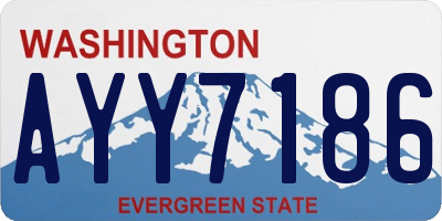 WA license plate AYY7186