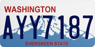 WA license plate AYY7187