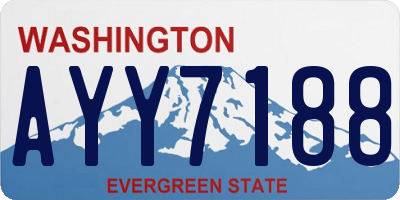 WA license plate AYY7188