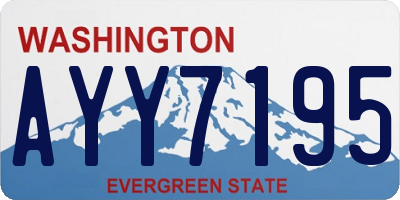 WA license plate AYY7195