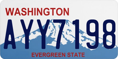 WA license plate AYY7198