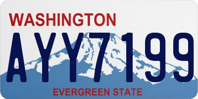 WA license plate AYY7199