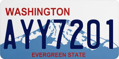 WA license plate AYY7201