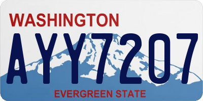 WA license plate AYY7207