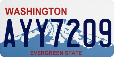 WA license plate AYY7209