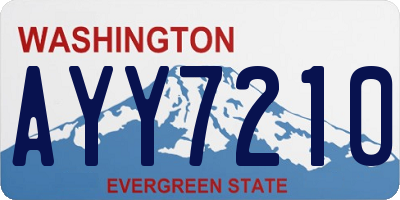 WA license plate AYY7210