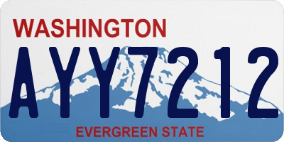 WA license plate AYY7212