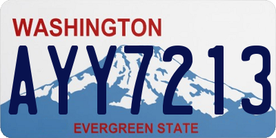 WA license plate AYY7213