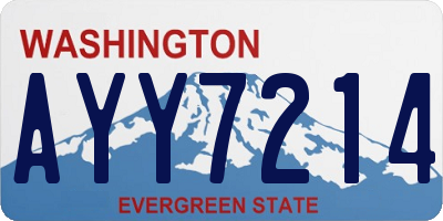 WA license plate AYY7214