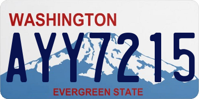 WA license plate AYY7215