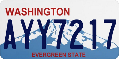 WA license plate AYY7217