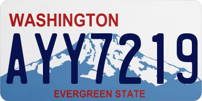 WA license plate AYY7219