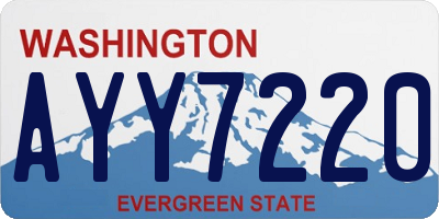 WA license plate AYY7220