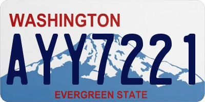 WA license plate AYY7221