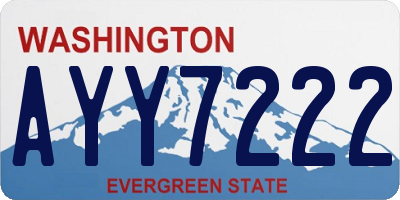 WA license plate AYY7222