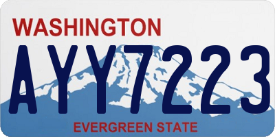 WA license plate AYY7223