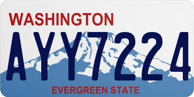 WA license plate AYY7224