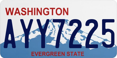 WA license plate AYY7225