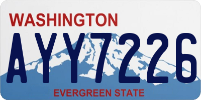 WA license plate AYY7226