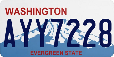 WA license plate AYY7228