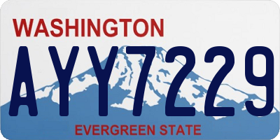 WA license plate AYY7229