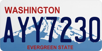 WA license plate AYY7230