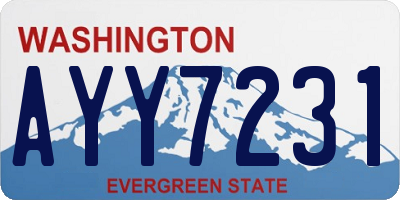 WA license plate AYY7231