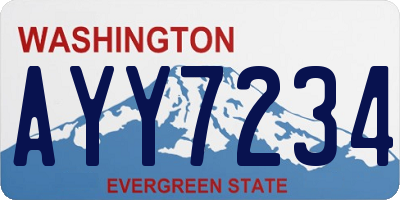 WA license plate AYY7234