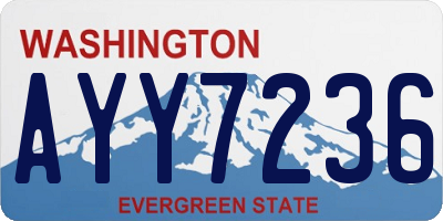 WA license plate AYY7236