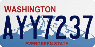 WA license plate AYY7237