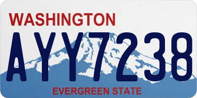 WA license plate AYY7238