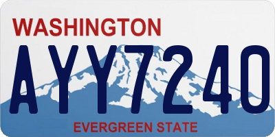 WA license plate AYY7240