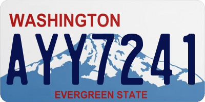 WA license plate AYY7241