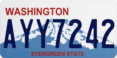 WA license plate AYY7242