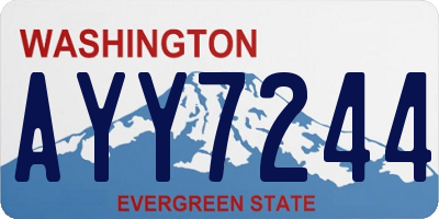 WA license plate AYY7244