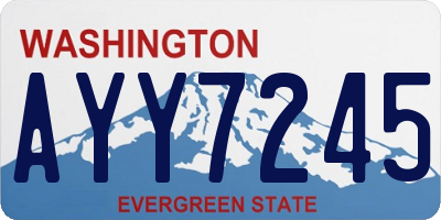 WA license plate AYY7245