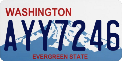 WA license plate AYY7246