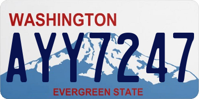 WA license plate AYY7247