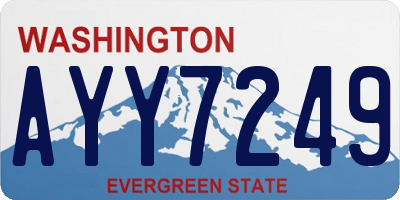 WA license plate AYY7249