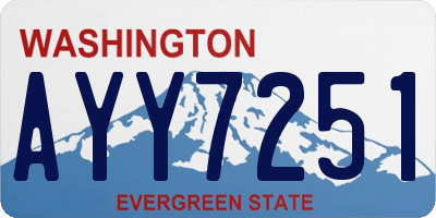 WA license plate AYY7251