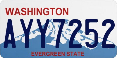 WA license plate AYY7252