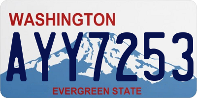 WA license plate AYY7253