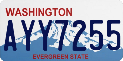 WA license plate AYY7255