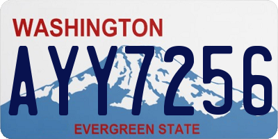 WA license plate AYY7256