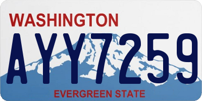 WA license plate AYY7259